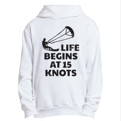 Kiteboarding Kitesurfing Funny 15 Knots Joke Kiteboarder Urban Pullover Hoodie