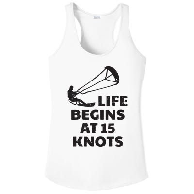 Kiteboarding Kitesurfing Funny 15 Knots Joke Kiteboarder Ladies PosiCharge Competitor Racerback Tank