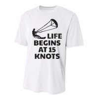 Kiteboarding Kitesurfing Funny 15 Knots Joke Kiteboarder Performance Sprint T-Shirt