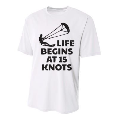 Kiteboarding Kitesurfing Funny 15 Knots Joke Kiteboarder Performance Sprint T-Shirt