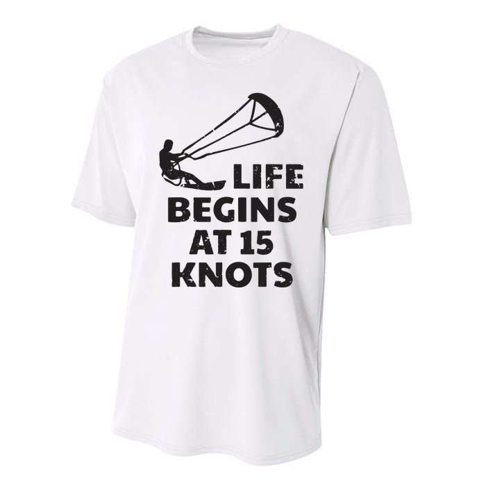 Kiteboarding Kitesurfing Funny 15 Knots Joke Kiteboarder Performance Sprint T-Shirt