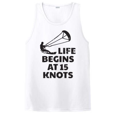 Kiteboarding Kitesurfing Funny 15 Knots Joke Kiteboarder PosiCharge Competitor Tank