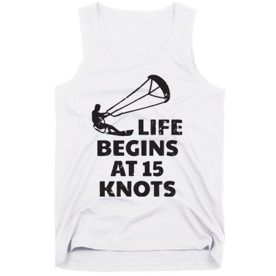 Kiteboarding Kitesurfing Funny 15 Knots Joke Kiteboarder Tank Top