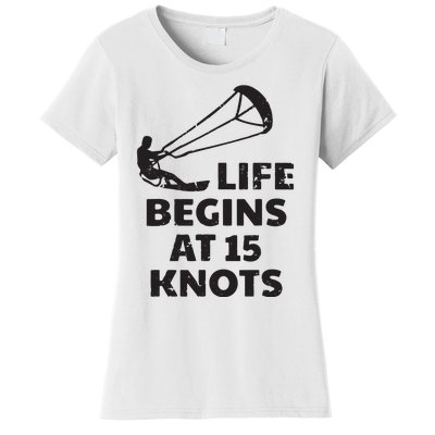 Kiteboarding Kitesurfing Funny 15 Knots Joke Kiteboarder Women's T-Shirt