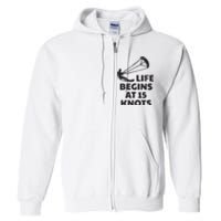 Kiteboarding Kitesurfing Funny 15 Knots Joke Kiteboarder Full Zip Hoodie