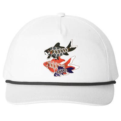 Koinobori Koi Family Raglan Baseball Snapback Five-Panel Rope Hat