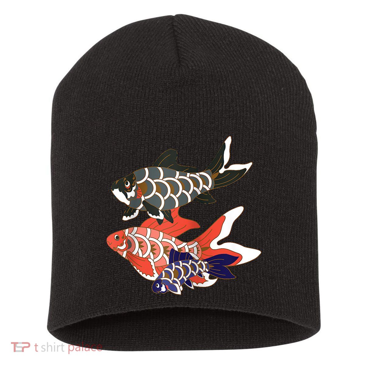 Koinobori Koi Family Raglan Baseball Short Acrylic Beanie