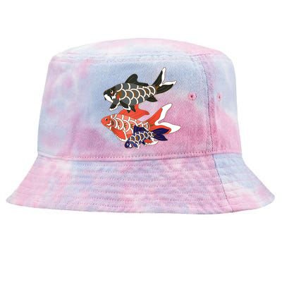 Koinobori Koi Family Raglan Baseball Tie-Dyed Bucket Hat