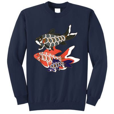 Koinobori Koi Family Raglan Baseball Tall Sweatshirt