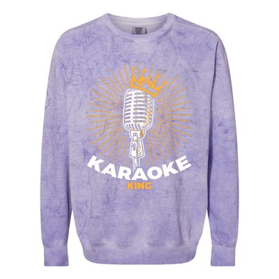 Karaoke King For Singers And Music Makers Karaoke Colorblast Crewneck Sweatshirt