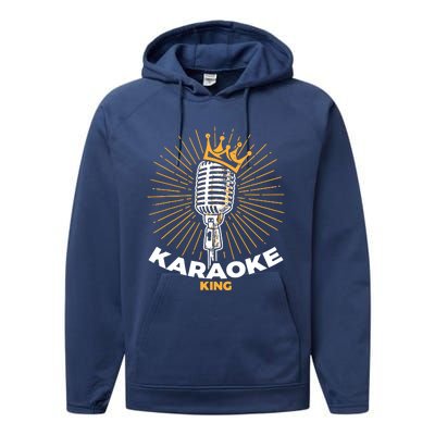 Karaoke King For Singers And Music Makers Karaoke Performance Fleece Hoodie