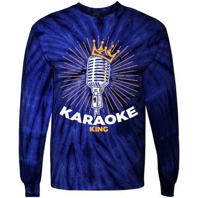 Karaoke King For Singers And Music Makers Karaoke Tie-Dye Long Sleeve Shirt