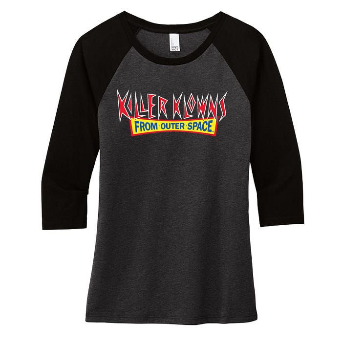 Killer Klowns From Outer Space Logo Women's Tri-Blend 3/4-Sleeve Raglan Shirt