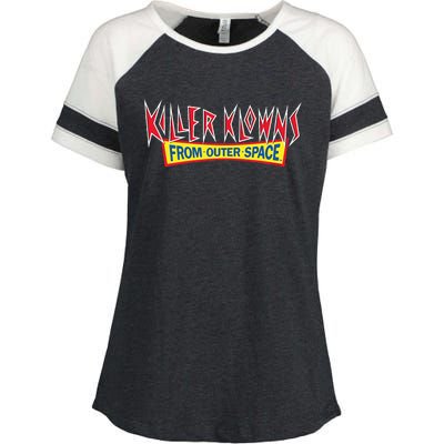 Killer Klowns From Outer Space Logo Enza Ladies Jersey Colorblock Tee