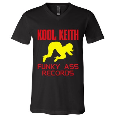 Kool Keith Funky Ass Records V-Neck T-Shirt