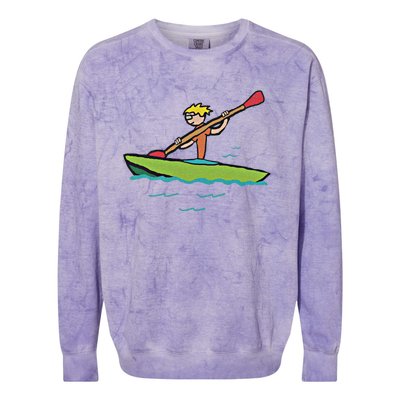 Kayaking Kayak Gift Colorblast Crewneck Sweatshirt