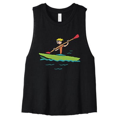 Kayaking Kayak Gift Women's Racerback Cropped Tank