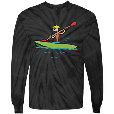 Kayaking Kayak Gift Tie-Dye Long Sleeve Shirt