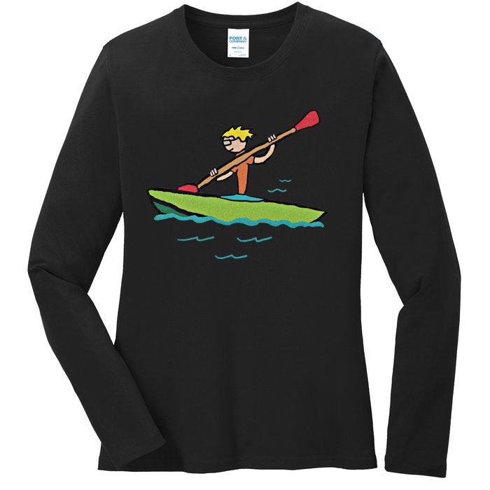 Kayaking Kayak Gift Ladies Long Sleeve Shirt