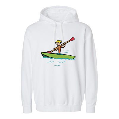 Kayaking Kayak Gift Garment-Dyed Fleece Hoodie