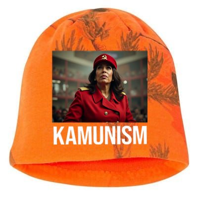 Kamunism Kamala Harris 2024 Election Communism Humor Kati - Camo Knit Beanie