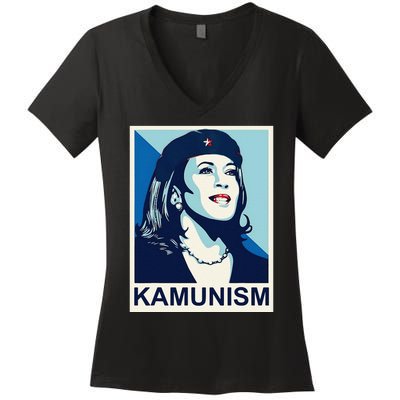 Kamunism Kamala Harris 2024 Women's V-Neck T-Shirt