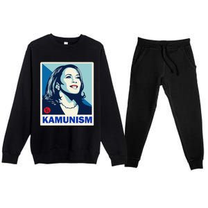 Kamunism Kamala Harris President Election Funny Premium Crewneck Sweatsuit Set