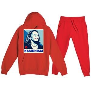 Kamunism Kamala Harris President Election Funny Premium Hooded Sweatsuit Set