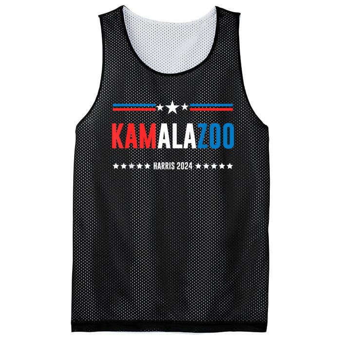 Kamalazoo Kamala Harris 2024 Funny Political Sayings Mesh Reversible Basketball Jersey Tank