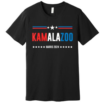 Kamalazoo Kamala Harris 2024 Funny Political Sayings Premium T-Shirt