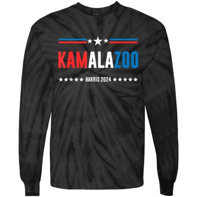 Kamalazoo Kamala Harris 2024 Funny Political Sayings Tie-Dye Long Sleeve Shirt