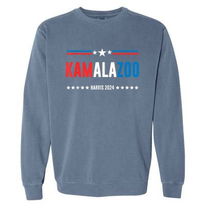 Kamalazoo Kamala Harris 2024 Funny Political Sayings Garment-Dyed Sweatshirt