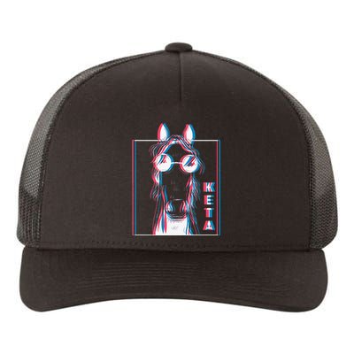 Keta Ketamine Horse Rave DJ Party Techno Yupoong Adult 5-Panel Trucker Hat