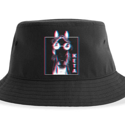 Keta Ketamine Horse Rave DJ Party Techno Sustainable Bucket Hat