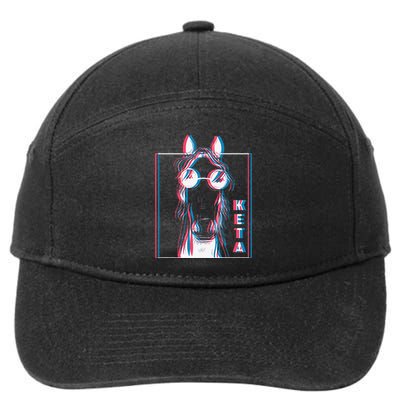 Keta Ketamine Horse Rave DJ Party Techno 7-Panel Snapback Hat