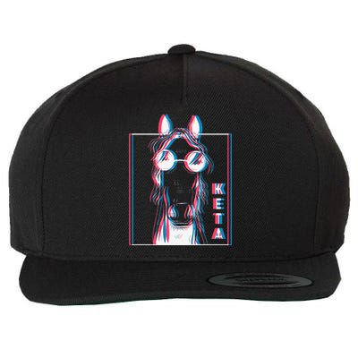 Keta Ketamine Horse Rave DJ Party Techno Wool Snapback Cap