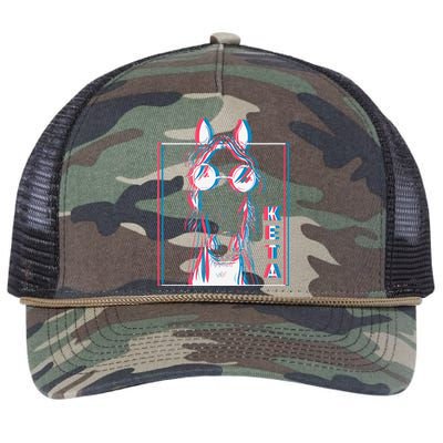 Keta Ketamine Horse Rave DJ Party Techno Retro Rope Trucker Hat Cap