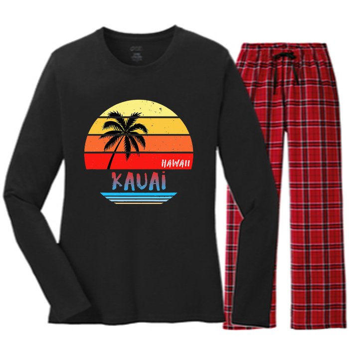 Kauai Kauai Hawaii Women's Long Sleeve Flannel Pajama Set 