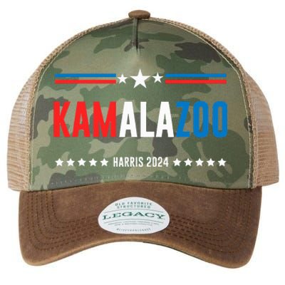 Kamalazoo Kamala Harris 2024 Funny Political Sayings Legacy Tie Dye Trucker Hat