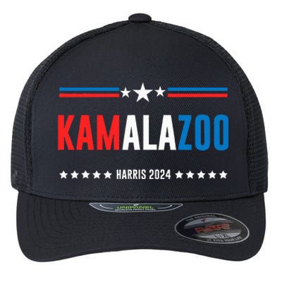 Kamalazoo Kamala Harris 2024 Funny Political Sayings Flexfit Unipanel Trucker Cap