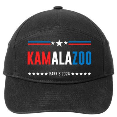 Kamalazoo Kamala Harris 2024 Funny Political Sayings 7-Panel Snapback Hat