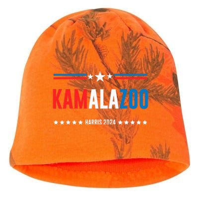 Kamalazoo Kamala Harris 2024 Funny Political Sayings Kati - Camo Knit Beanie