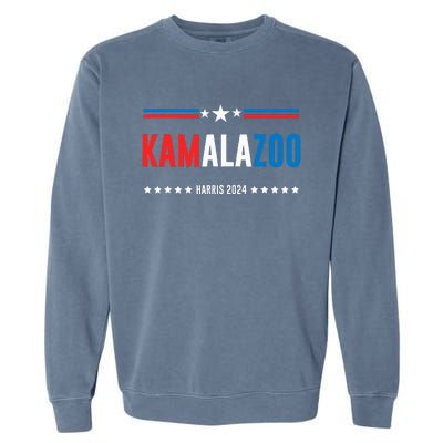 Kamalazoo Kamala Harris 2024 Funny Political Sayings Garment-Dyed Sweatshirt