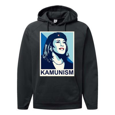 Kamunism Kamala Harris 2024 Performance Fleece Hoodie