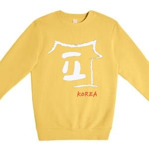 Korea K-culture Hangul consonant Design Premium Crewneck Sweatshirt