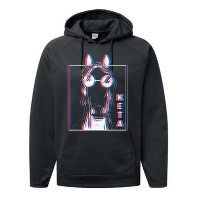 Keta Ketamine Horse Rave Dj Party Techno Performance Fleece Hoodie