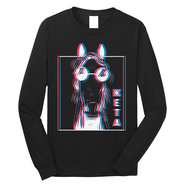 Keta Ketamine Horse Rave Dj Party Techno Long Sleeve Shirt