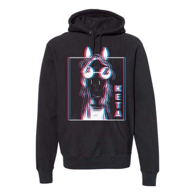 Keta Ketamine Horse Rave Dj Party Techno Premium Hoodie