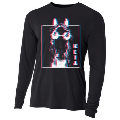 Keta Ketamine Horse Rave Dj Party Techno Cooling Performance Long Sleeve Crew