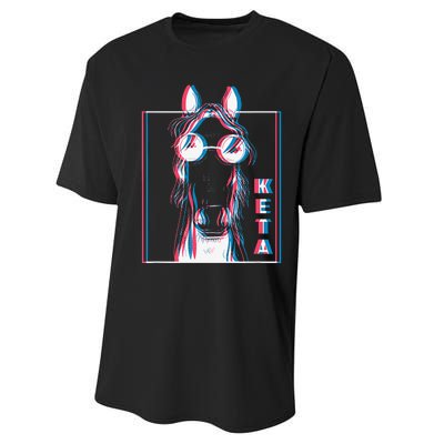 Keta Ketamine Horse Rave Dj Party Techno Performance Sprint T-Shirt